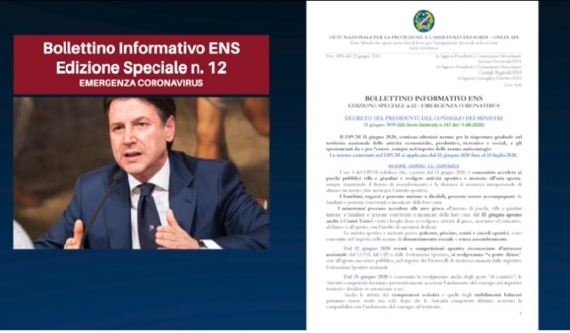 Bolletttino Informativo ENS ES n12 DPCM 11 giugno 2020