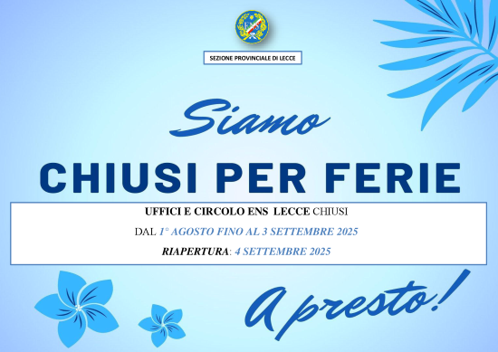 Cartolina chiusura estiva 20251