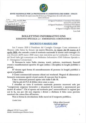 Bollettino Informativo ENS Edizione Speciale n.3