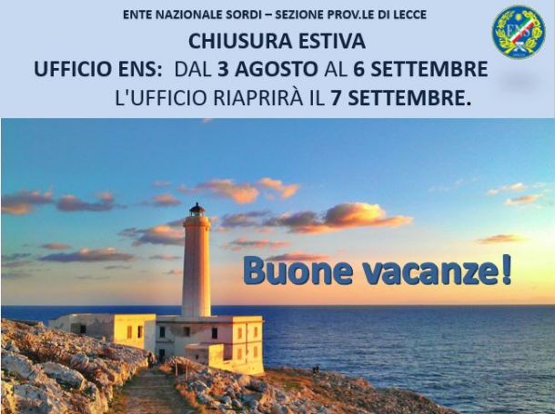 chiusura estiva ENS Lecce 2021