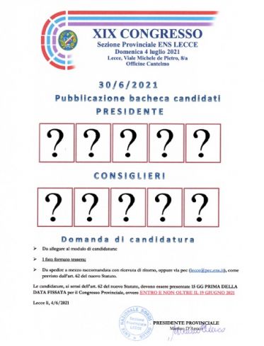 Bacheca candidati ENS LECCE 04 07 2021